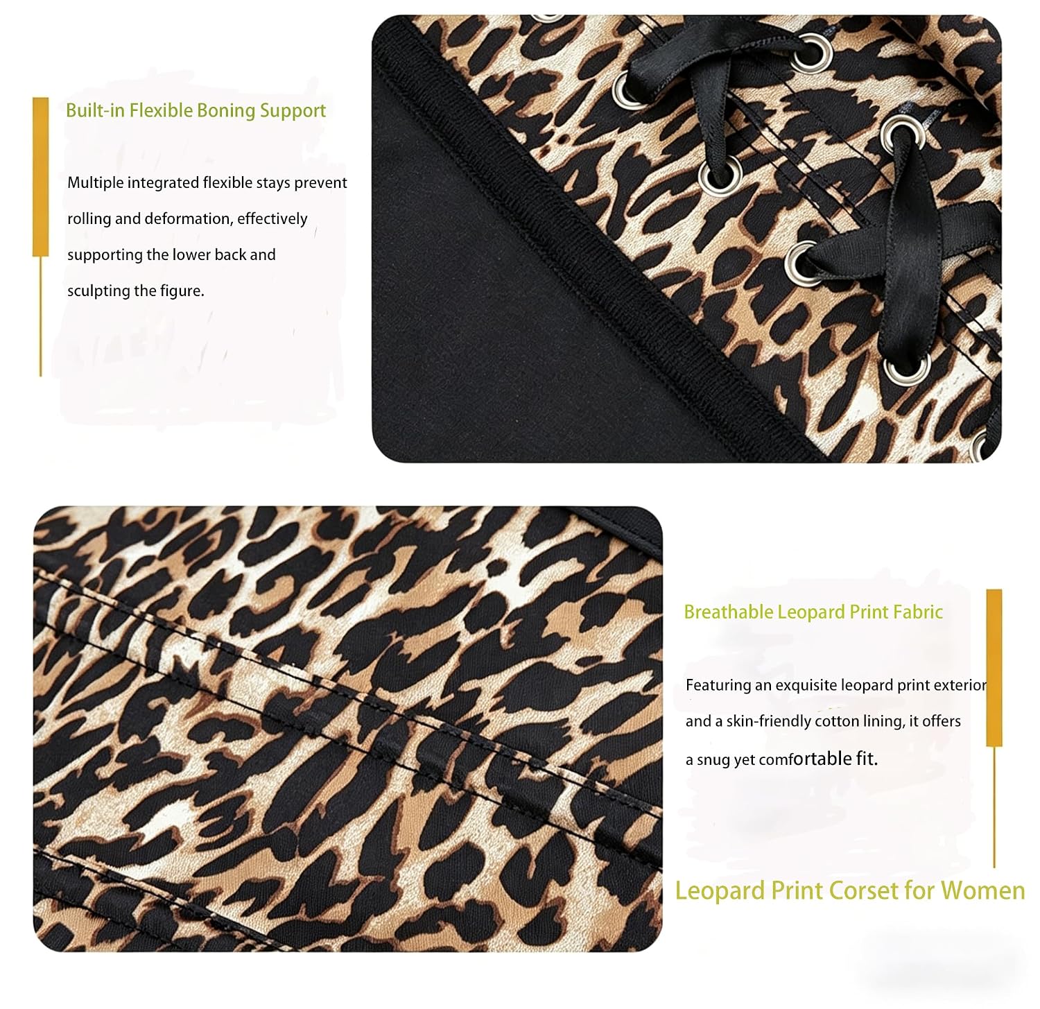 KorhLeoh Women's Leopard Print Bustier Corset Top — image 4