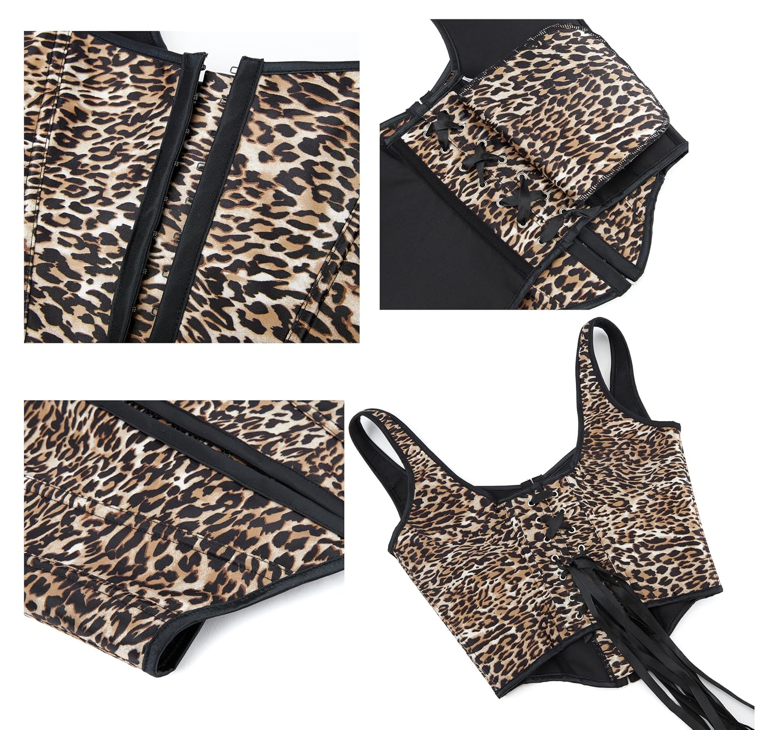 KorhLeoh Women's Leopard Print Bustier Corset Top — image 5