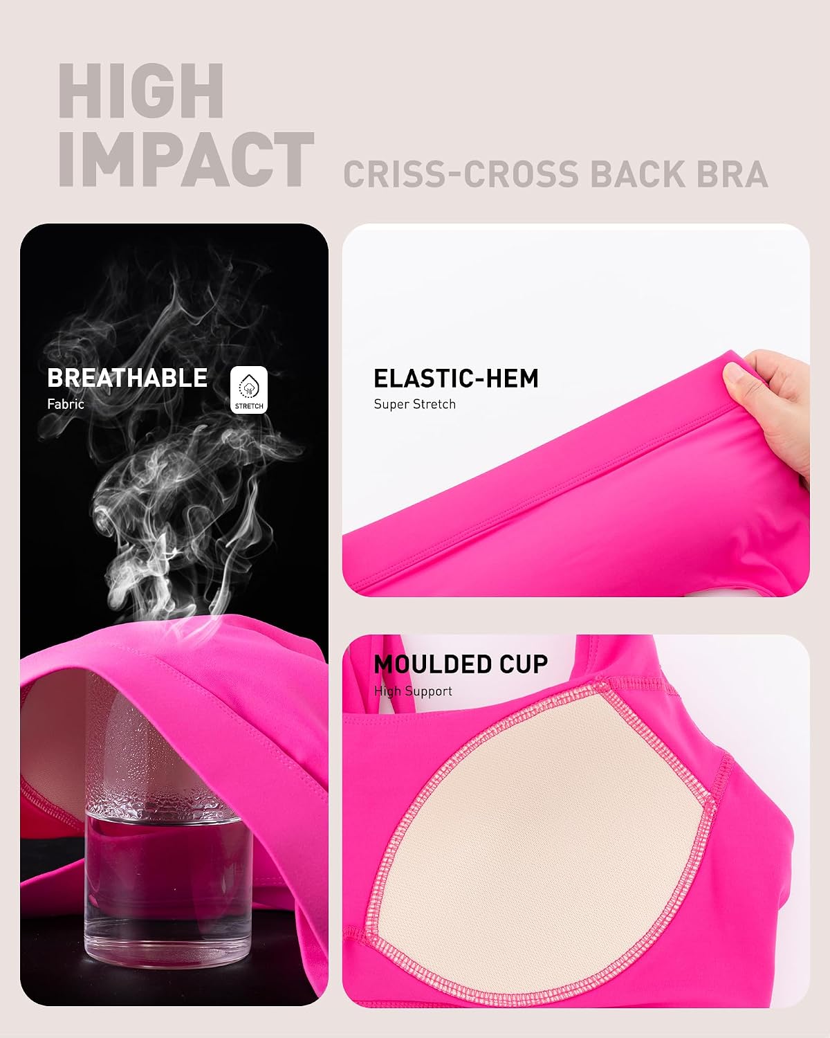 RUNNING GIRL High Impact Strappy Sports Bra — image 2