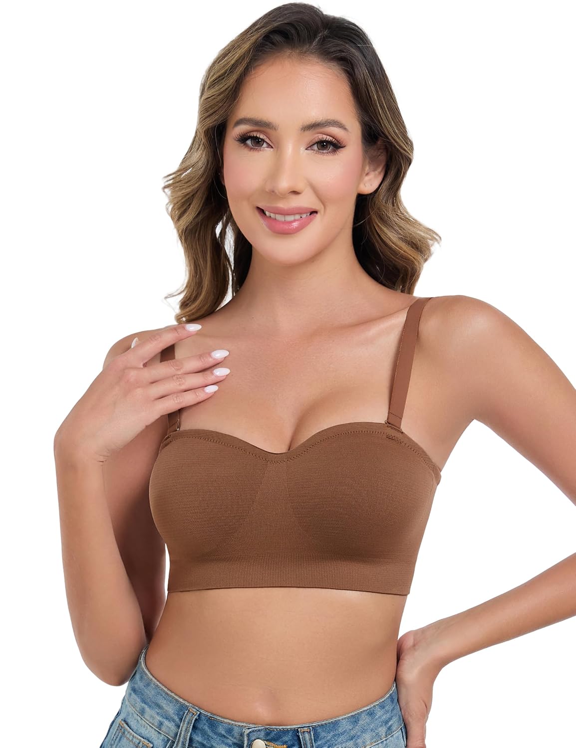 ANGOOL Wirefree Non-Slip Strapless Bandeau Bra — image 4