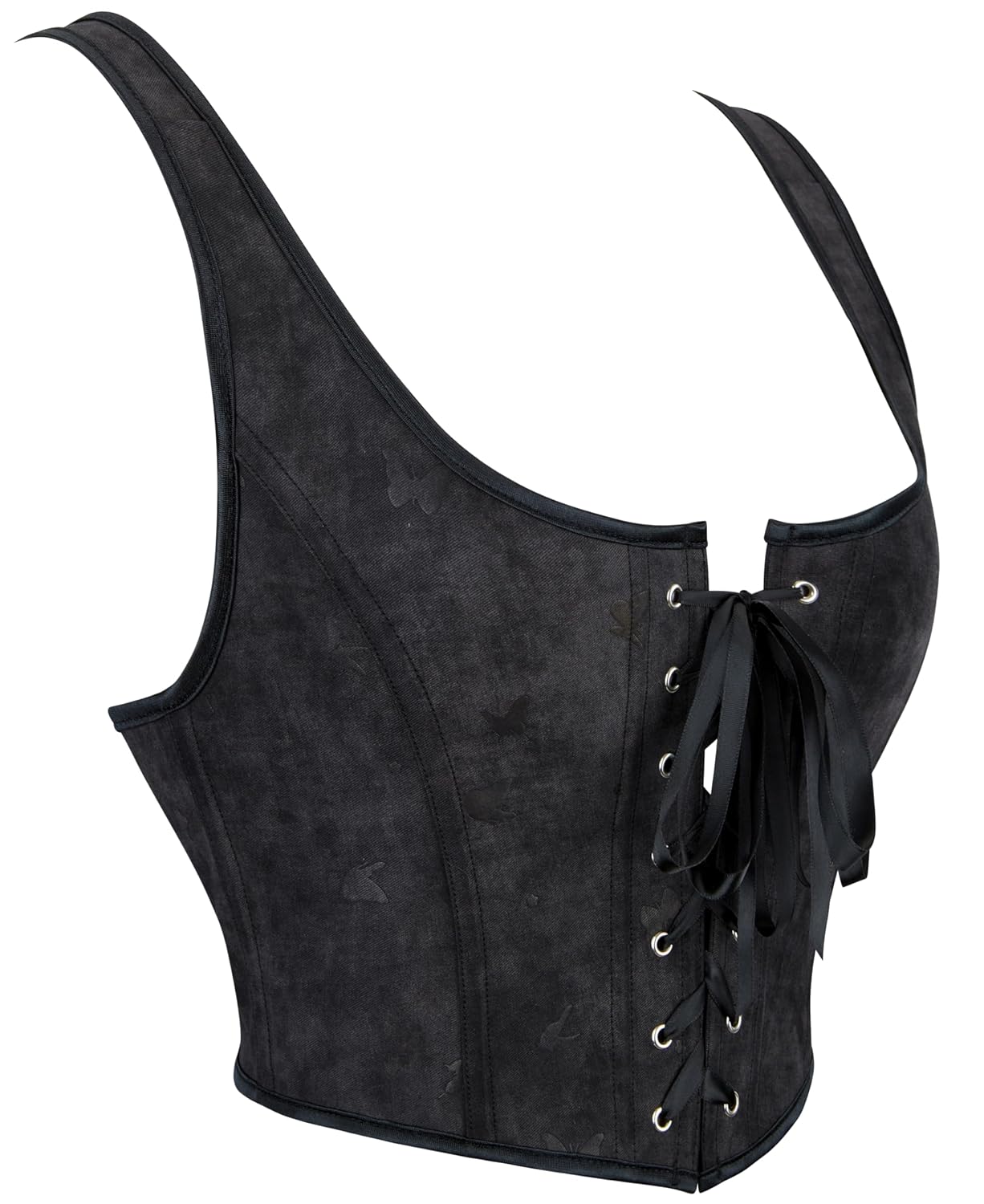 INOGIH Gothic Lace-Up Overbust Corset Bustier — image 4
