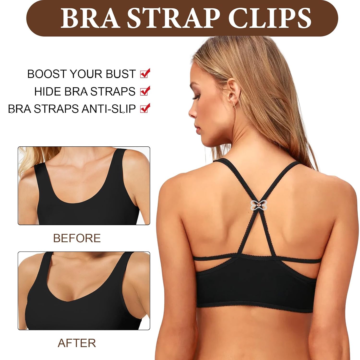 BOHUIZ Bra Strap Holder Clips for Racerback — image 3