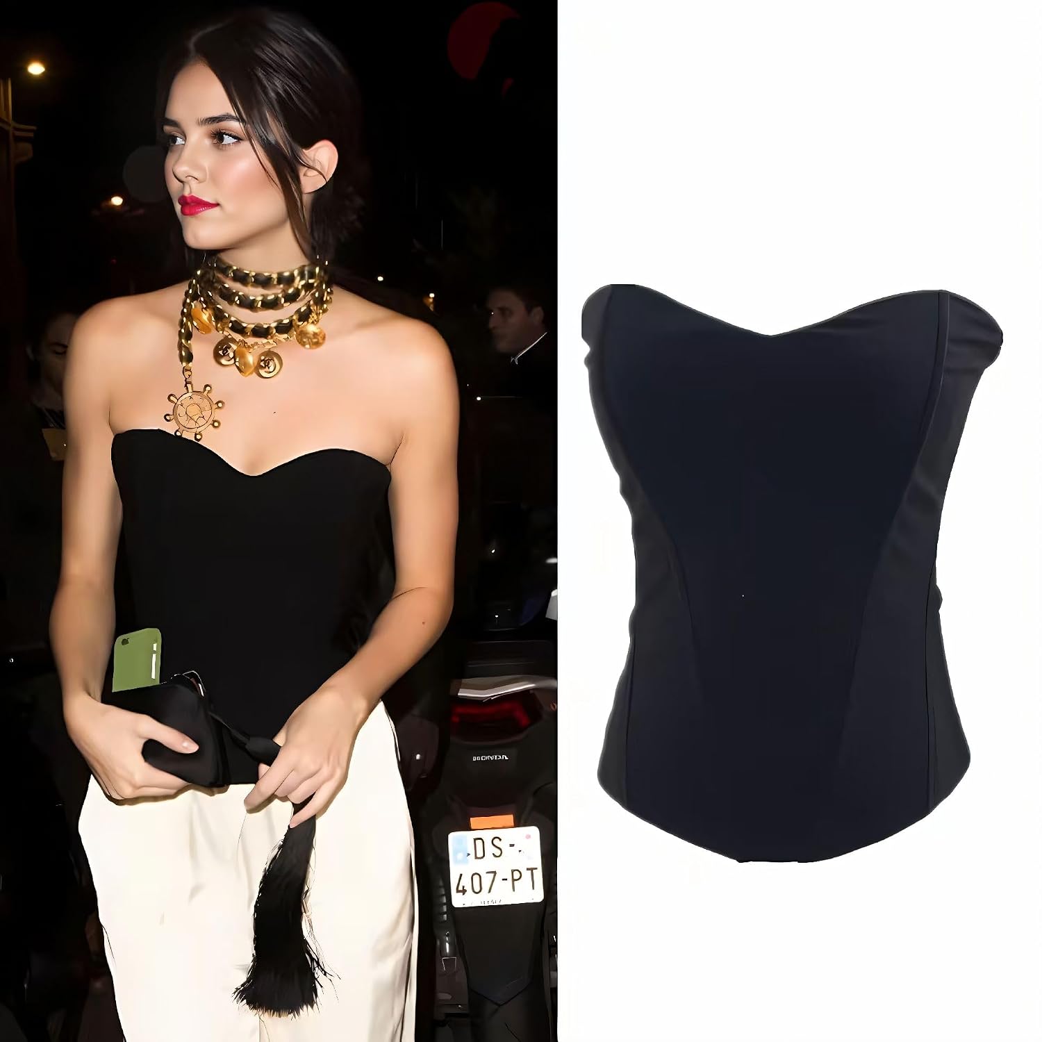 Women's Off Shoulder Corset Bustier Top — image 4