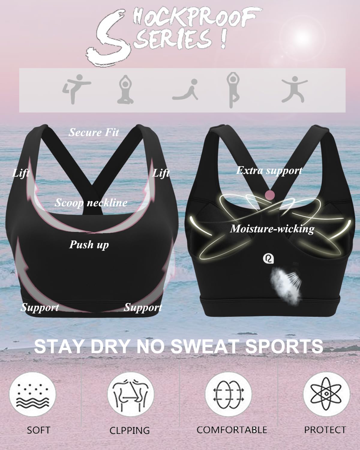 RUNNING GIRL High Support Racerback Sports Bra — image 5