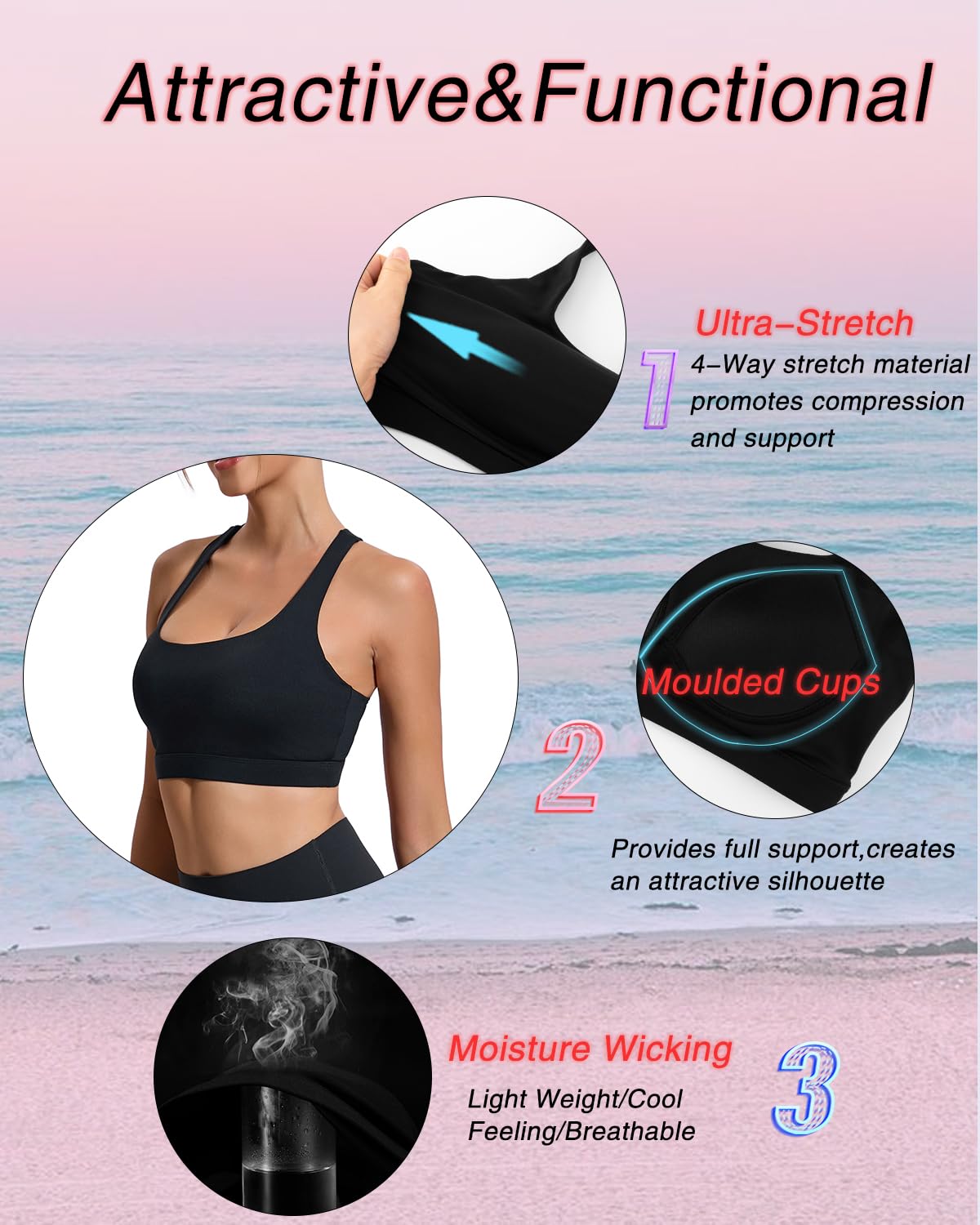 RUNNING GIRL High Support Racerback Sports Bra — image 6