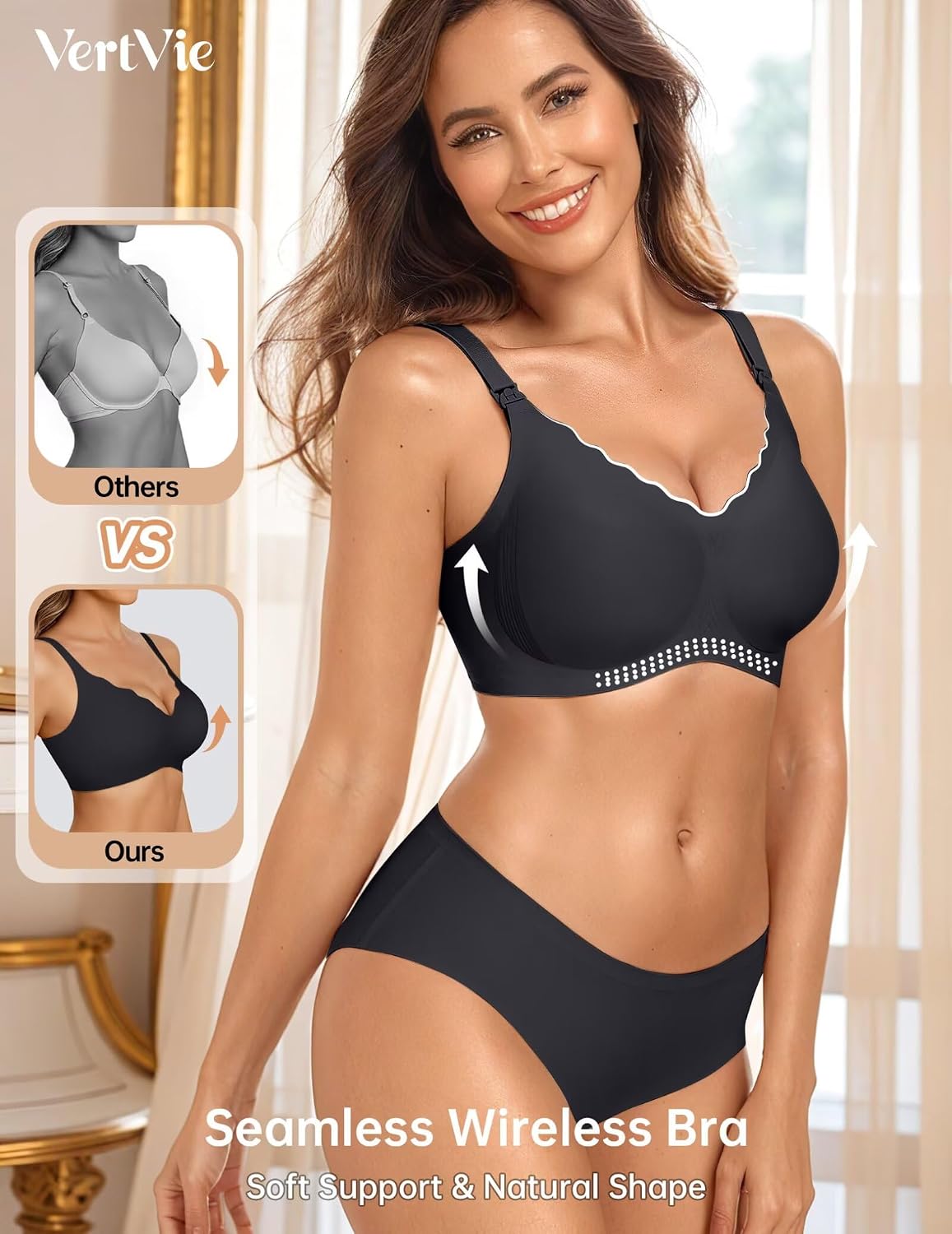 Vertvie Seamless Nursing Bra for Breastfeeding — image 2