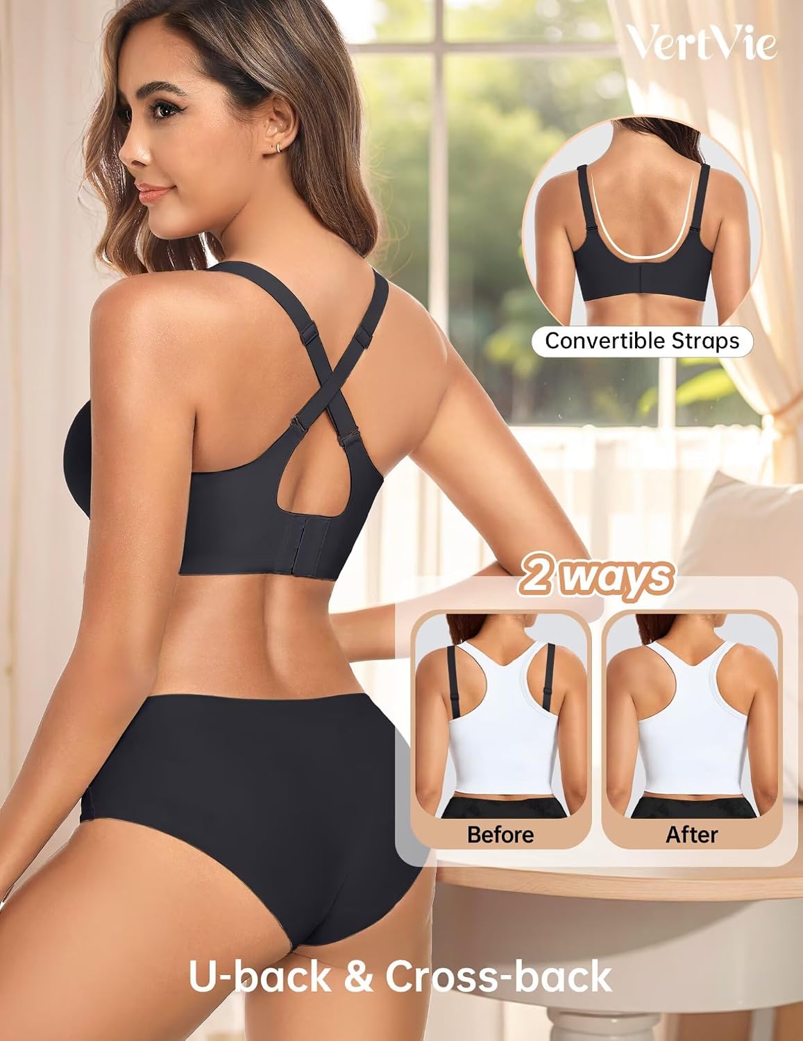 Vertvie Seamless Nursing Bra for Breastfeeding — image 3