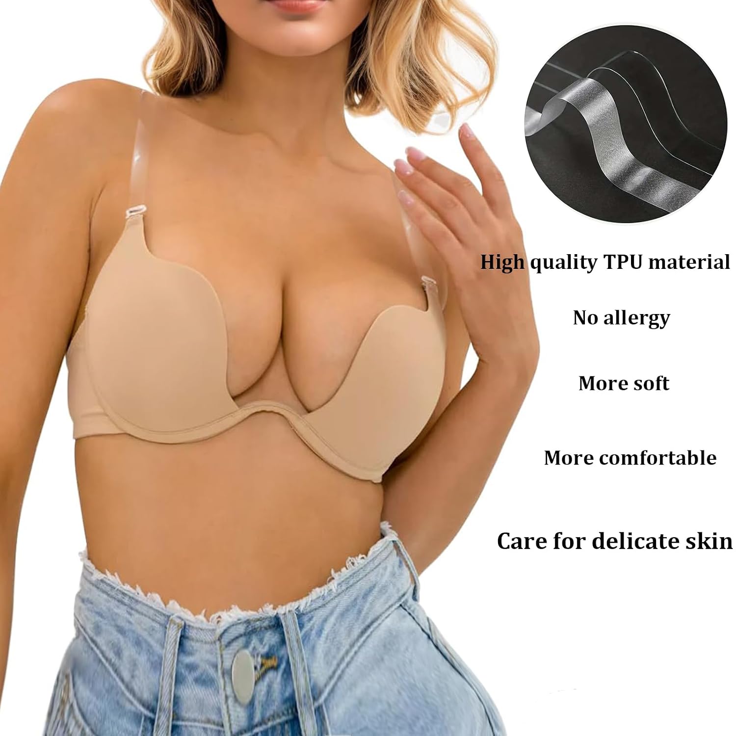 FIVEGOGO Invisible Bra Straps with Clips — image 3