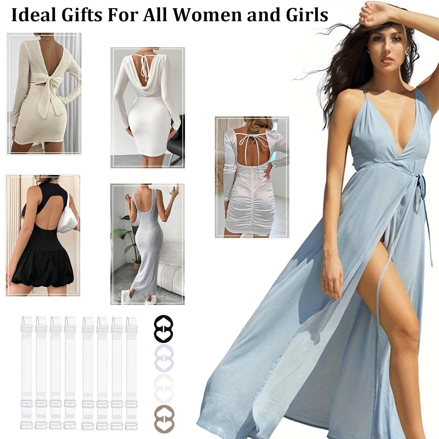 FIVEGOGO Invisible Bra Straps with Clips — image 7