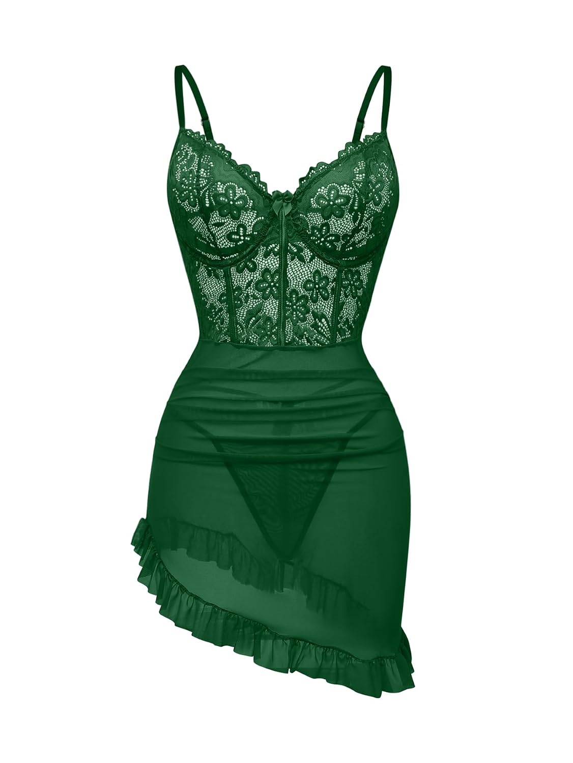 Foxiny Underwire Lace Bodycon Lingerie Dress — image 6