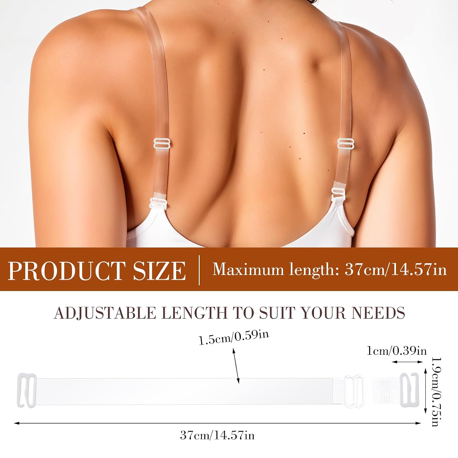 AOZUO Invisible Clear Bra Straps for Women — image 2