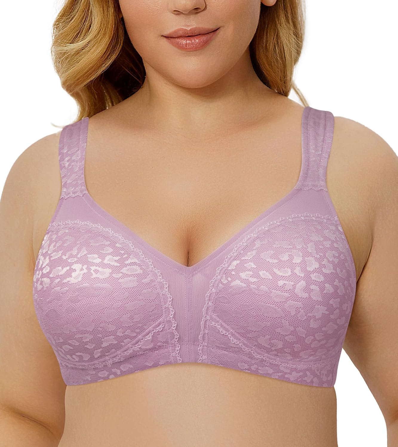 Wingslove Women's Wireless Minimizer Bra for Full Figure