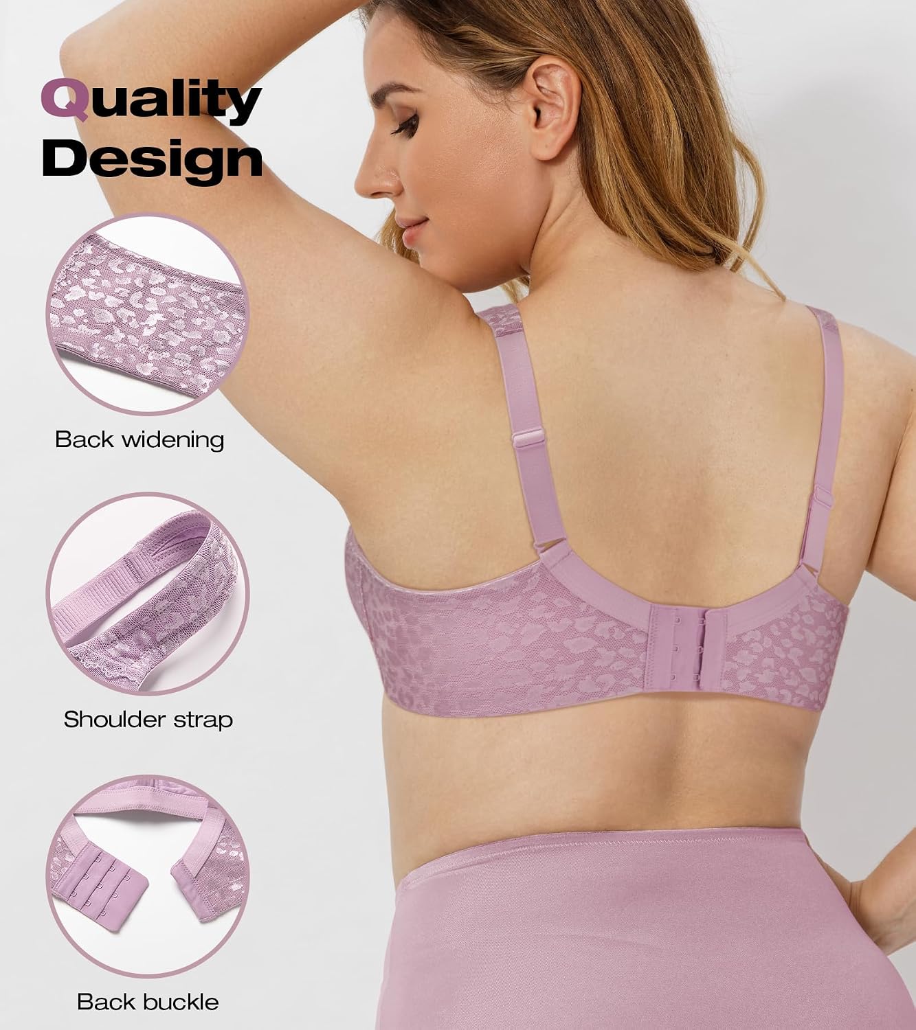 Wingslove Women's Wireless Minimizer Bra for Full Figure — image 3