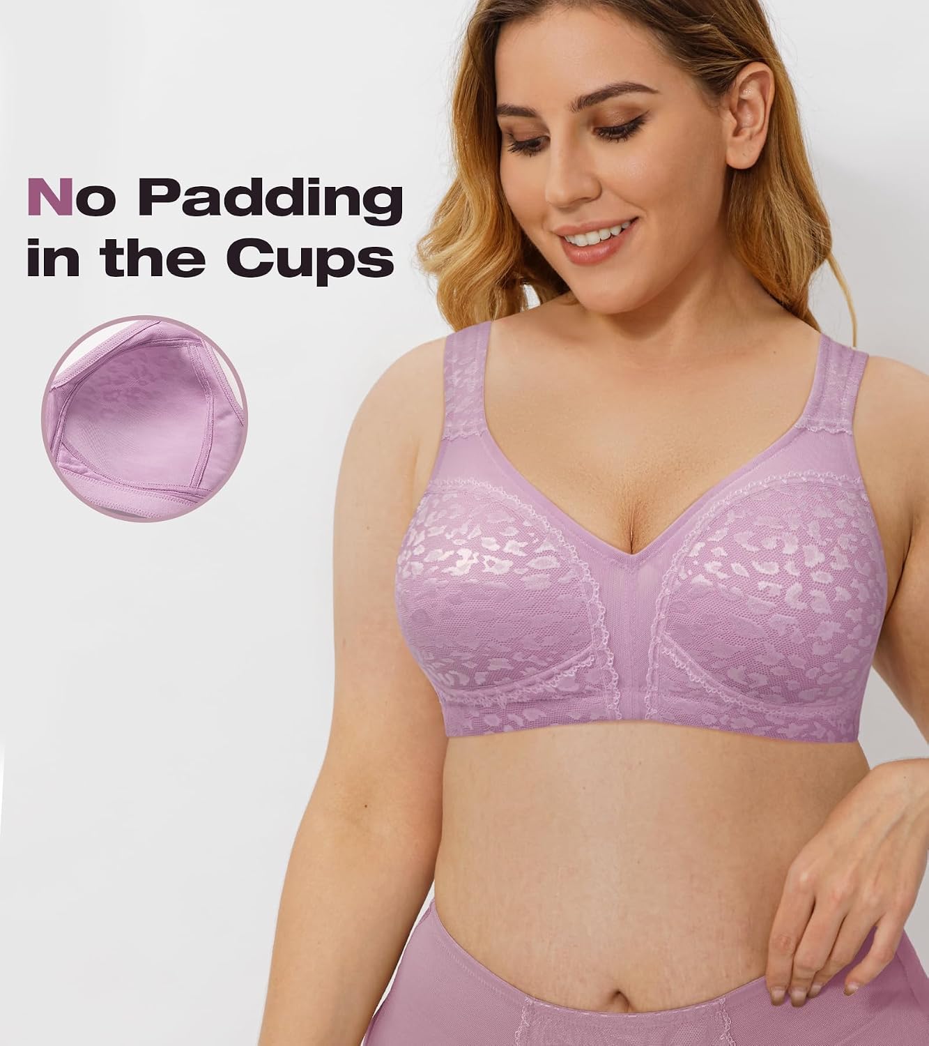 Wingslove Women's Wireless Minimizer Bra for Full Figure — image 4