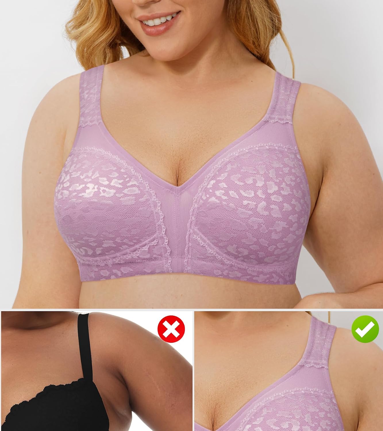 Wingslove Women's Wireless Minimizer Bra for Full Figure — image 6