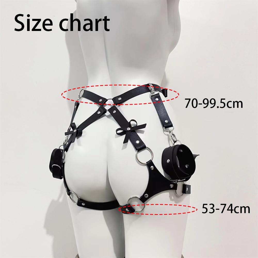 BAQOEYII Punk Leather Thigh Harness Belt — image 3