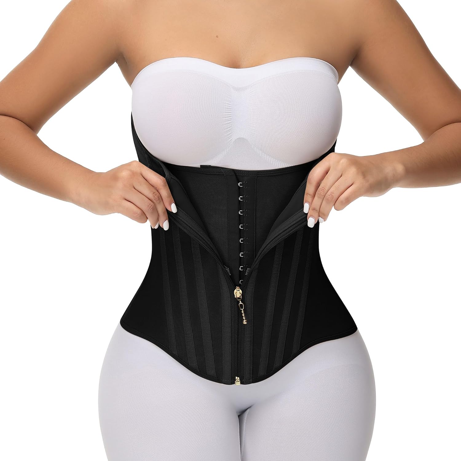 SHAPSHE Waist Trainer with Zipper and Hooks