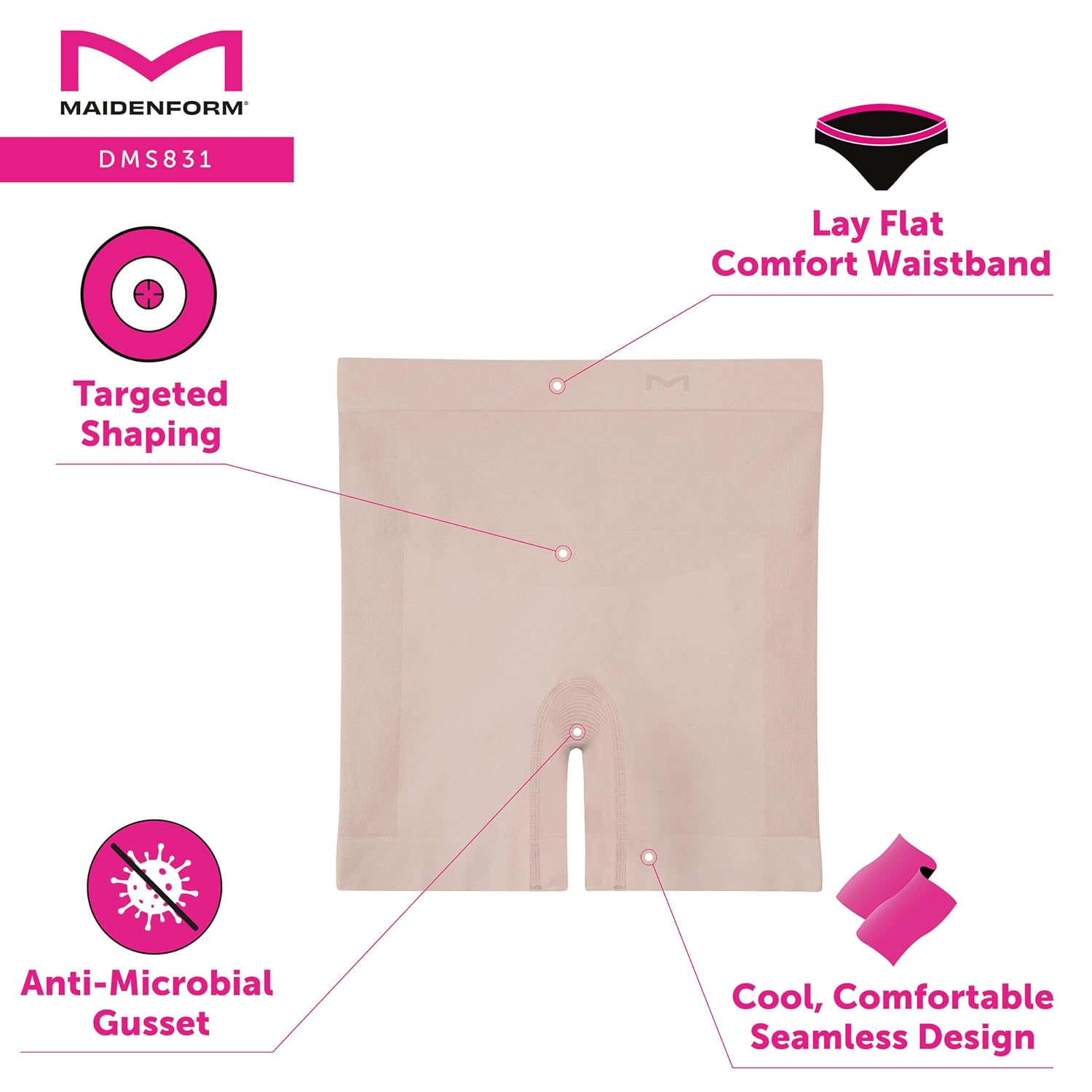 Maidenform Firm Tummy Control Thigh Slimmer Shorts — image 5