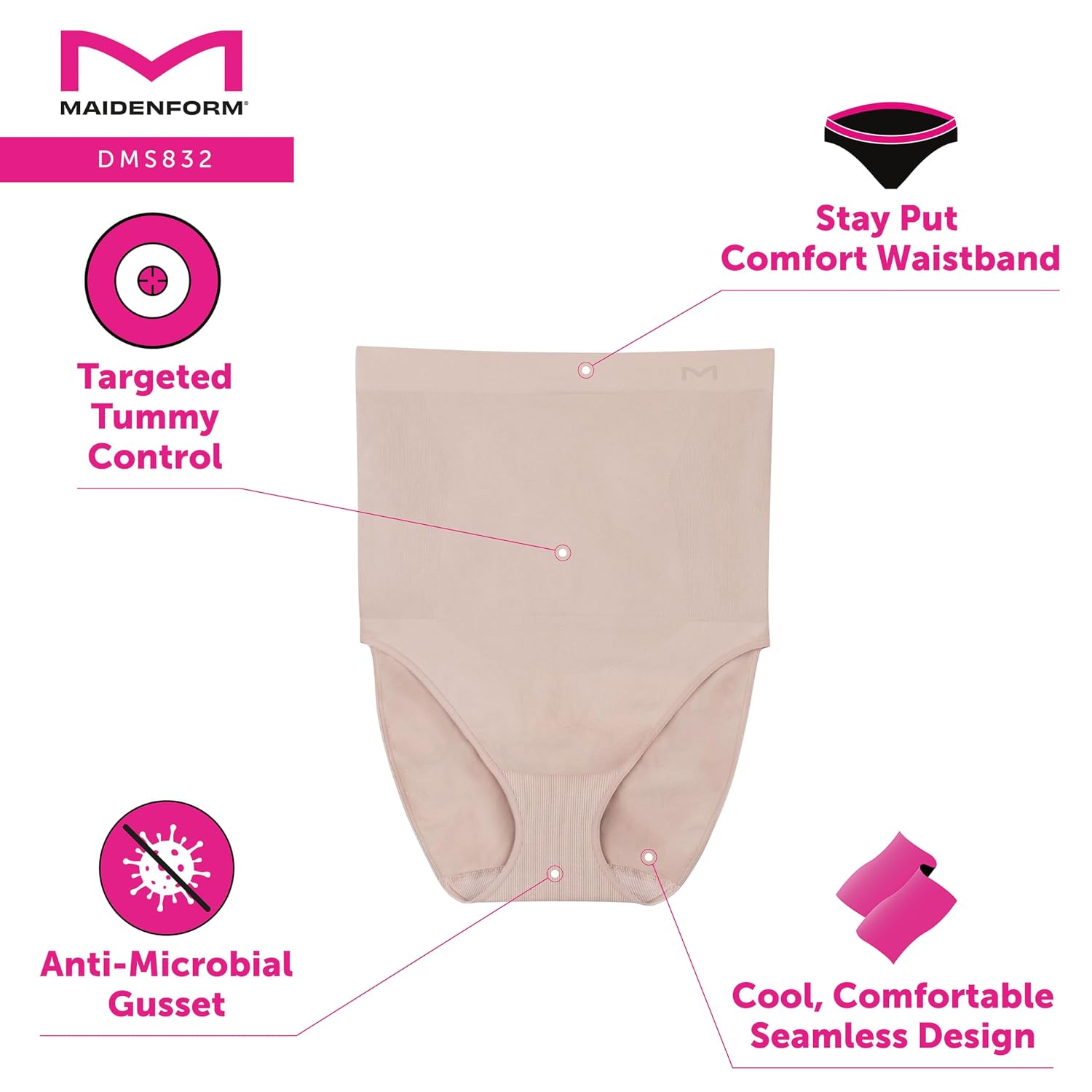 Maidenform Seamless High-Waist Shapewear Brief — image 5