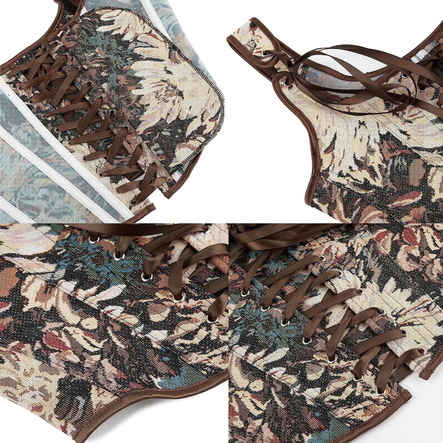 Renaissance Floral Corset Bustier for Women — image 4