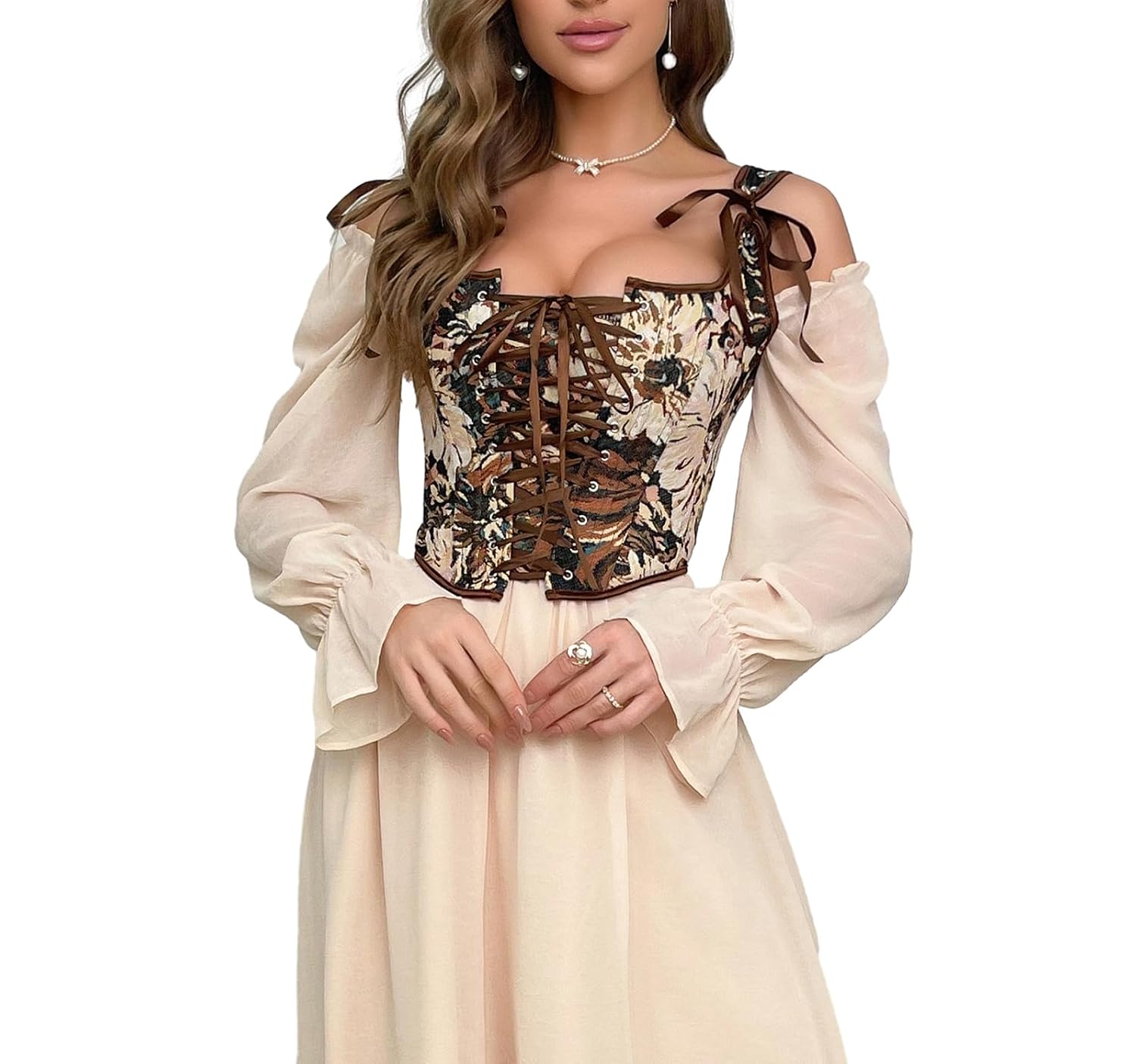 Renaissance Floral Corset Bustier for Women — image 7