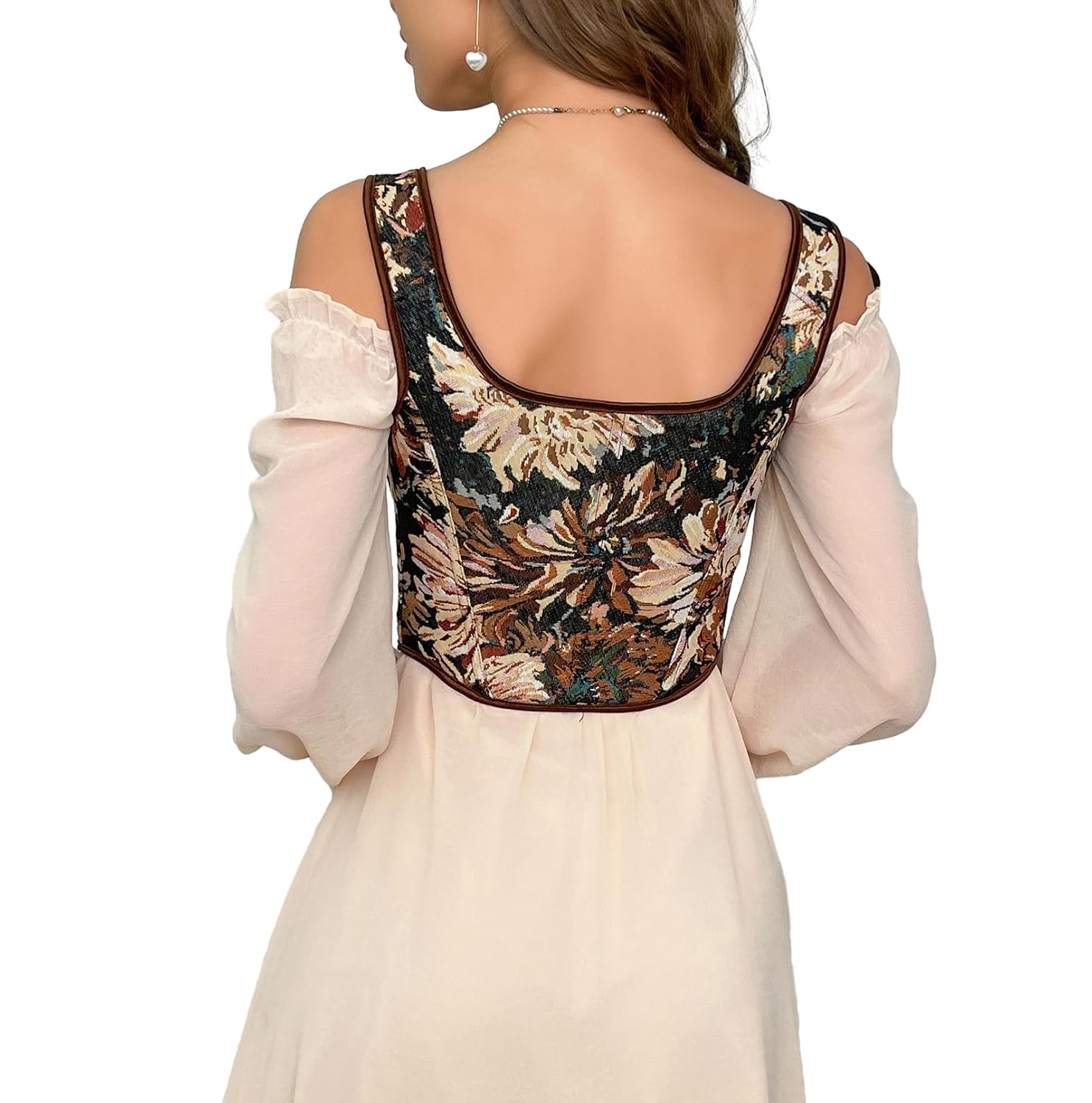 HinyBoeh Renaissance Floral Corset Bustier for Women — image 6