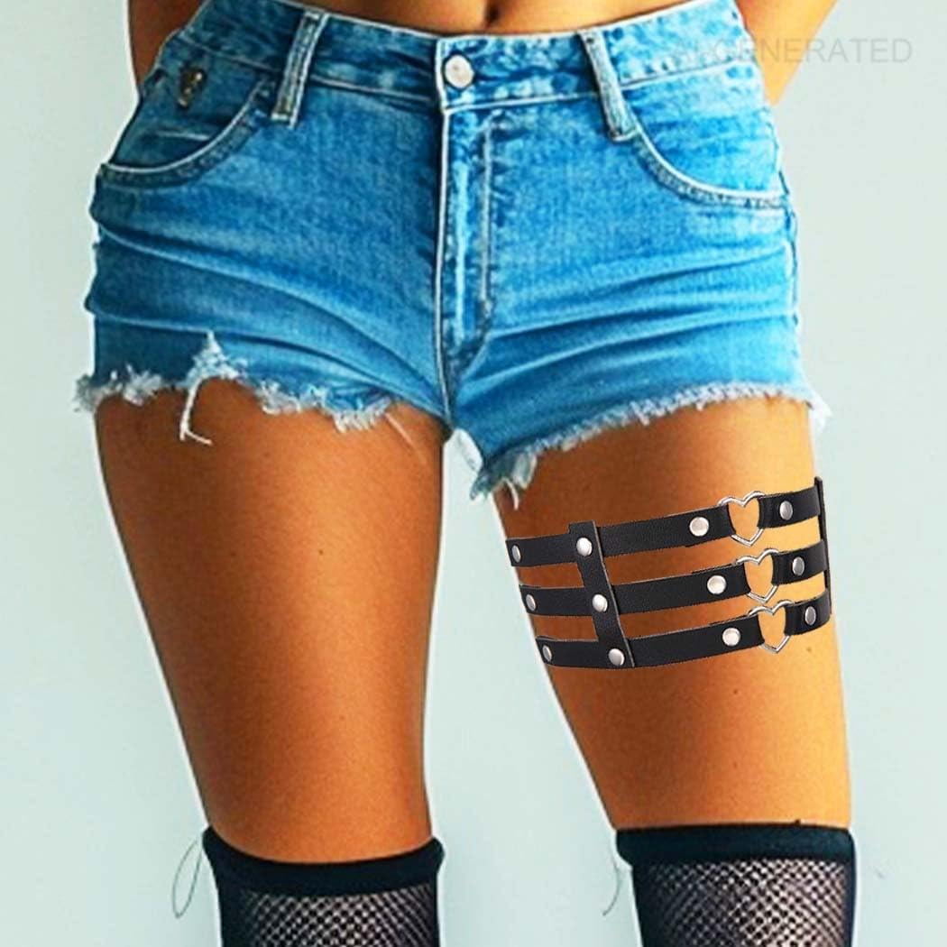 COSYDAYS Black Leather Thigh Harness Garter Set — image 4