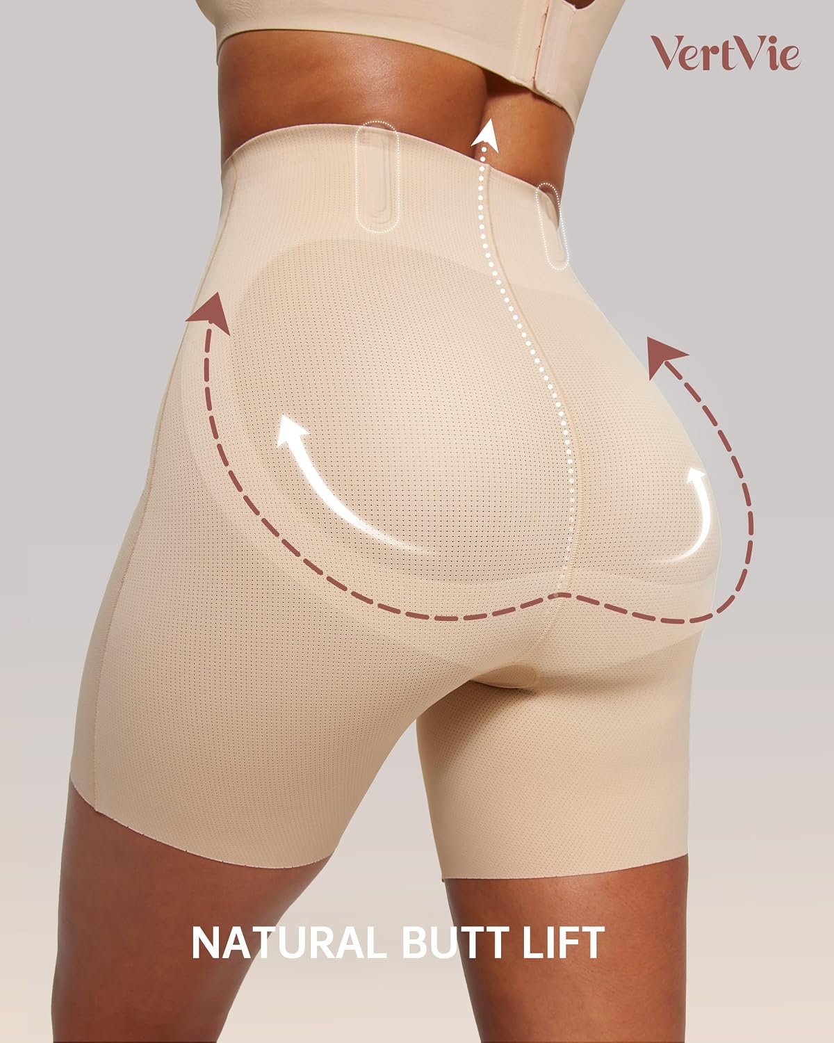 Vertvie High Waisted Tummy Control Shapewear Shorts — image 3