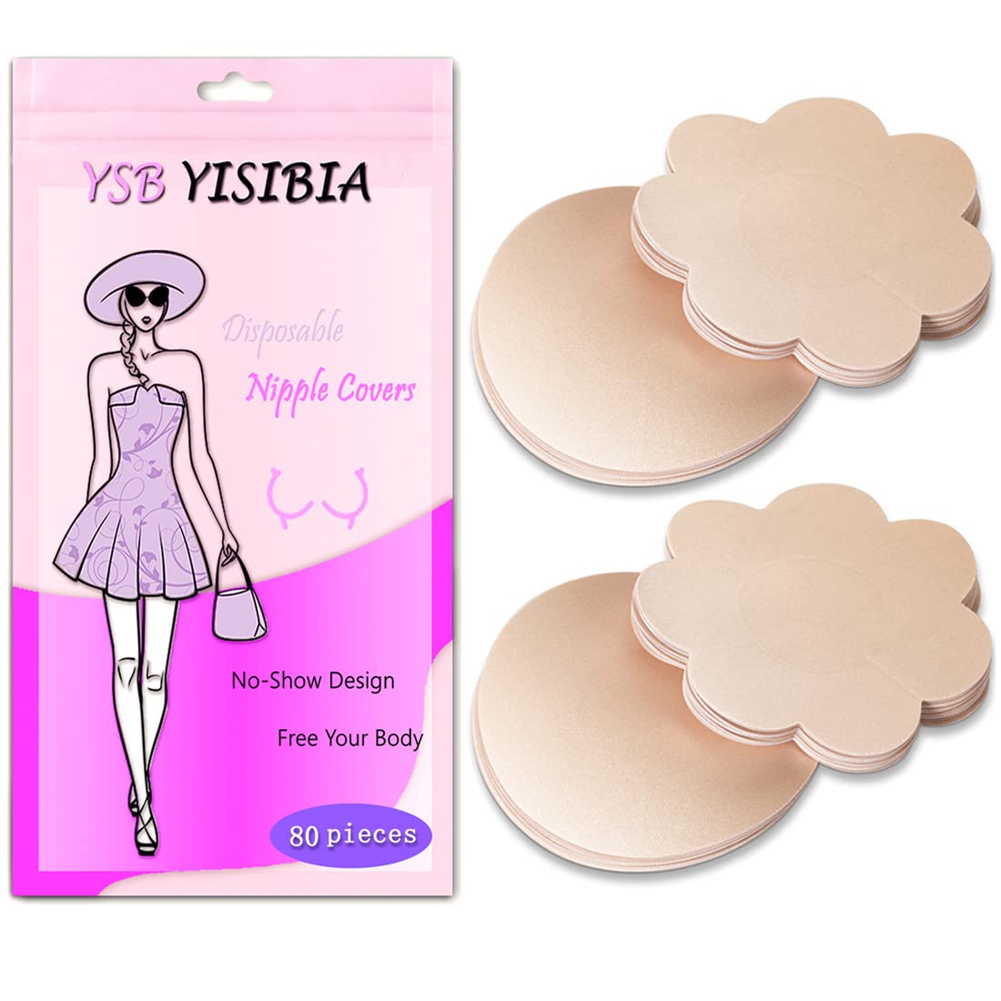 YISIBIA No-Show Satin Nipple Covers