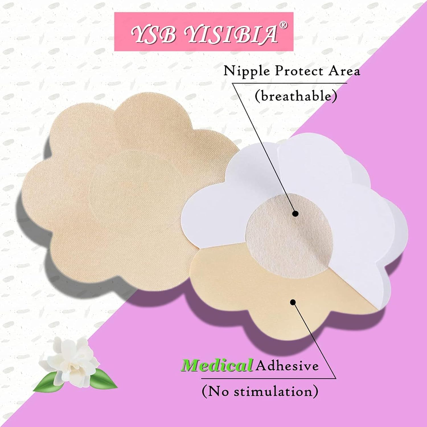 YISIBIA No-Show Satin Nipple Covers — image 4
