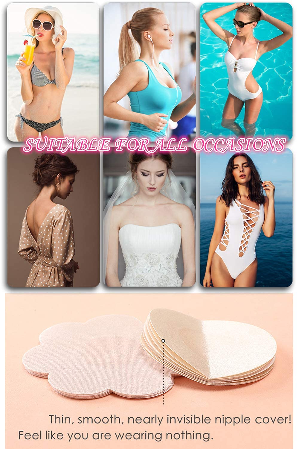 YISIBIA No-Show Satin Nipple Covers — image 6