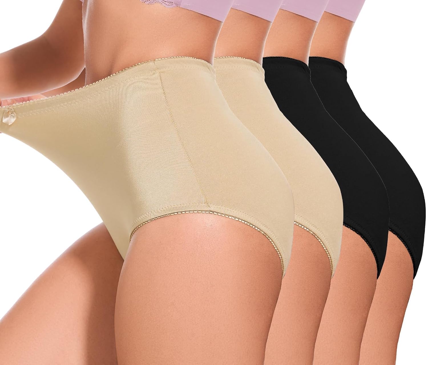 GAI YI 4-Pack High-Waist Tummy Control Panties