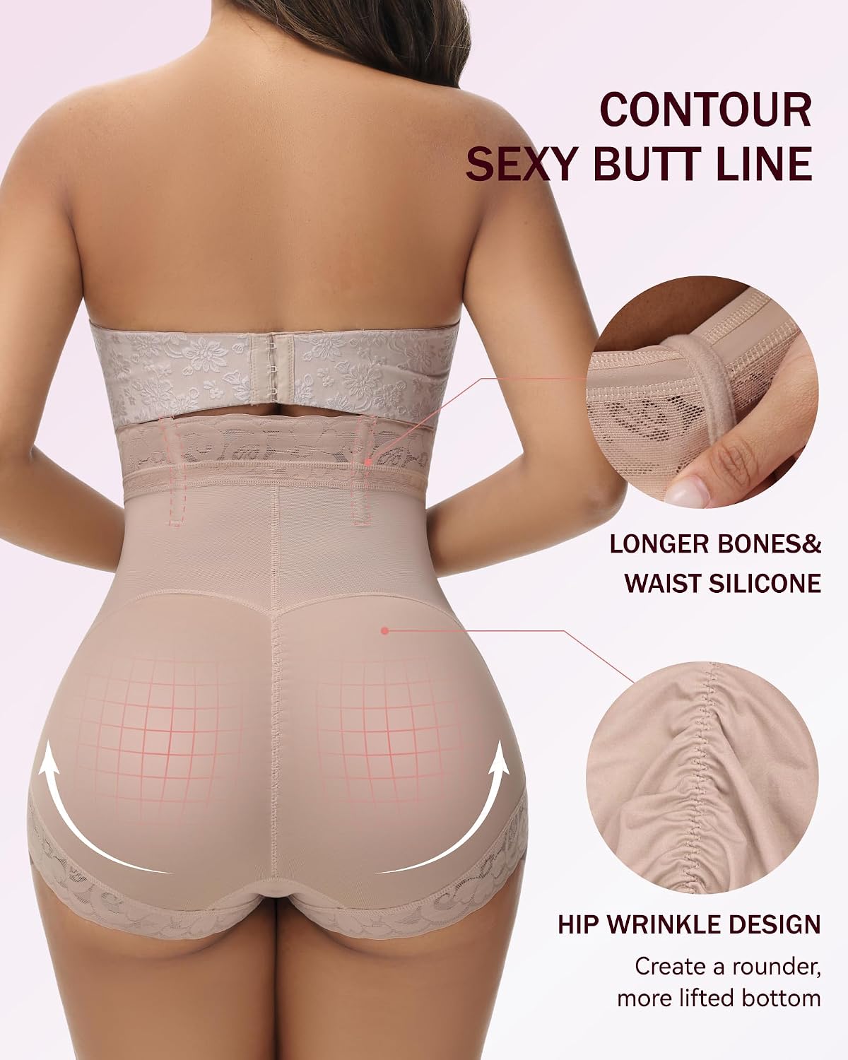 SHAPSHE High Waisted Butt Lifting Shapewear Shorts — image 3
