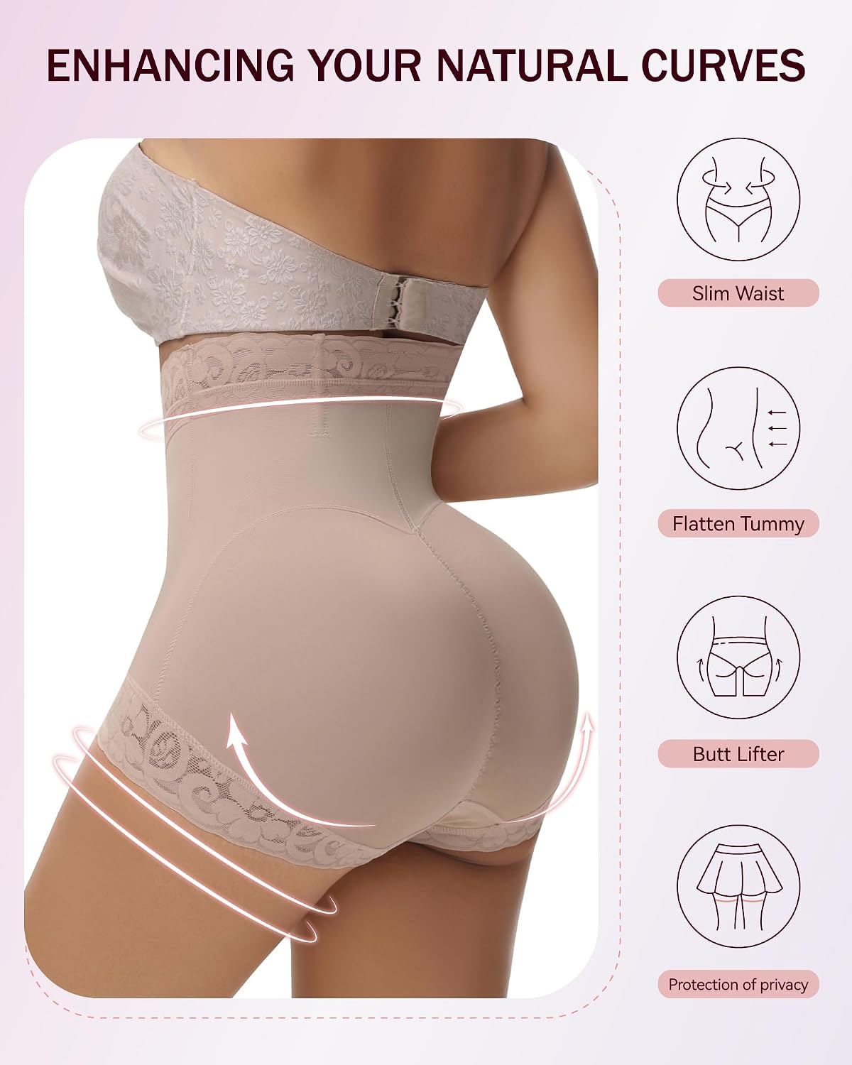 SHAPSHE High Waisted Butt Lifting Shapewear Shorts — image 4