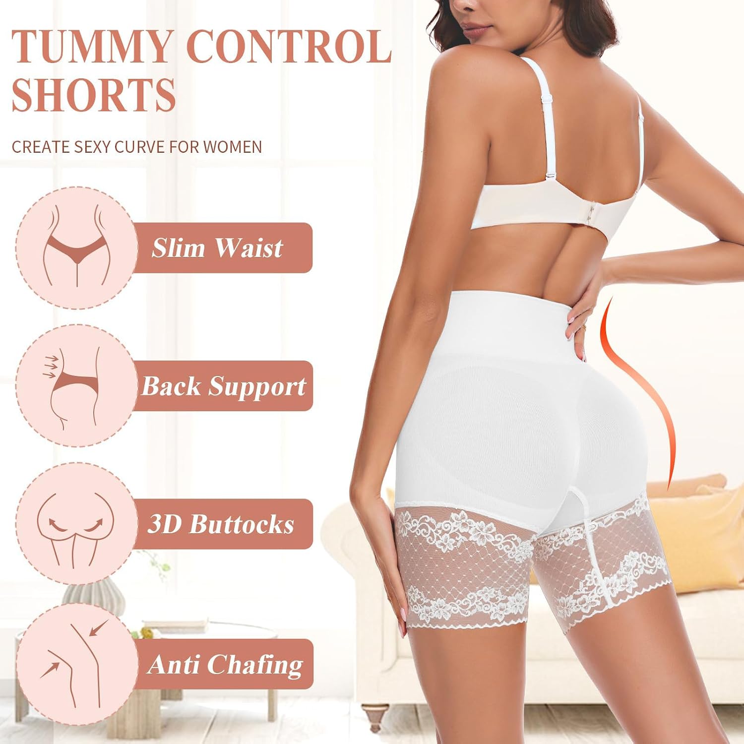Miguofan Seamless Tummy Control Shapewear Shorts — image 2