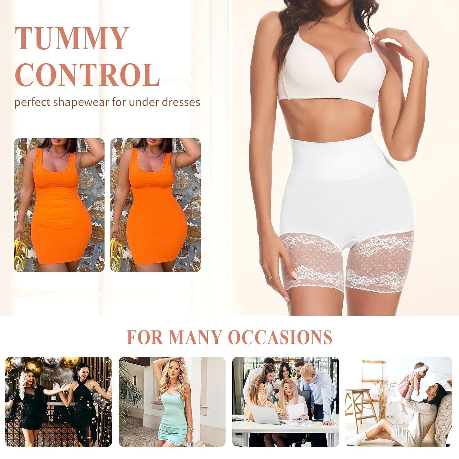 Miguofan Seamless Tummy Control Shapewear Shorts — image 4