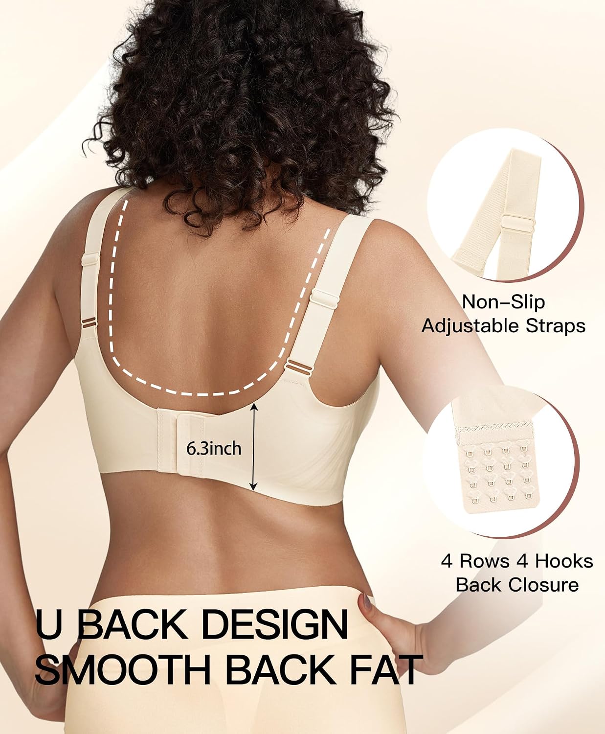 Redgray Seamless Wireless Minimizer Bra for Women — image 3