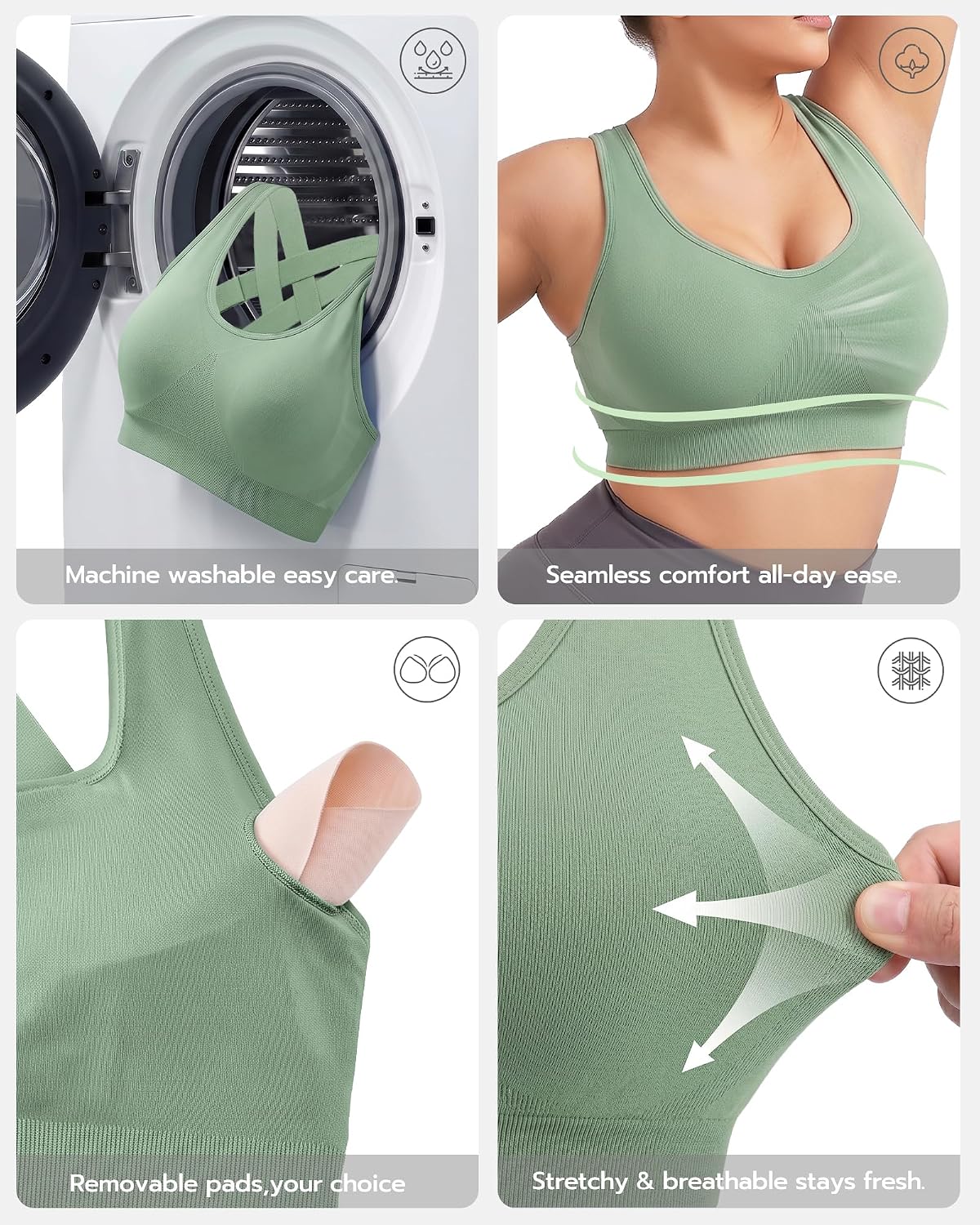 FITTIN Adjustable Full Coverage Sports Bra for Large Bust — image 5