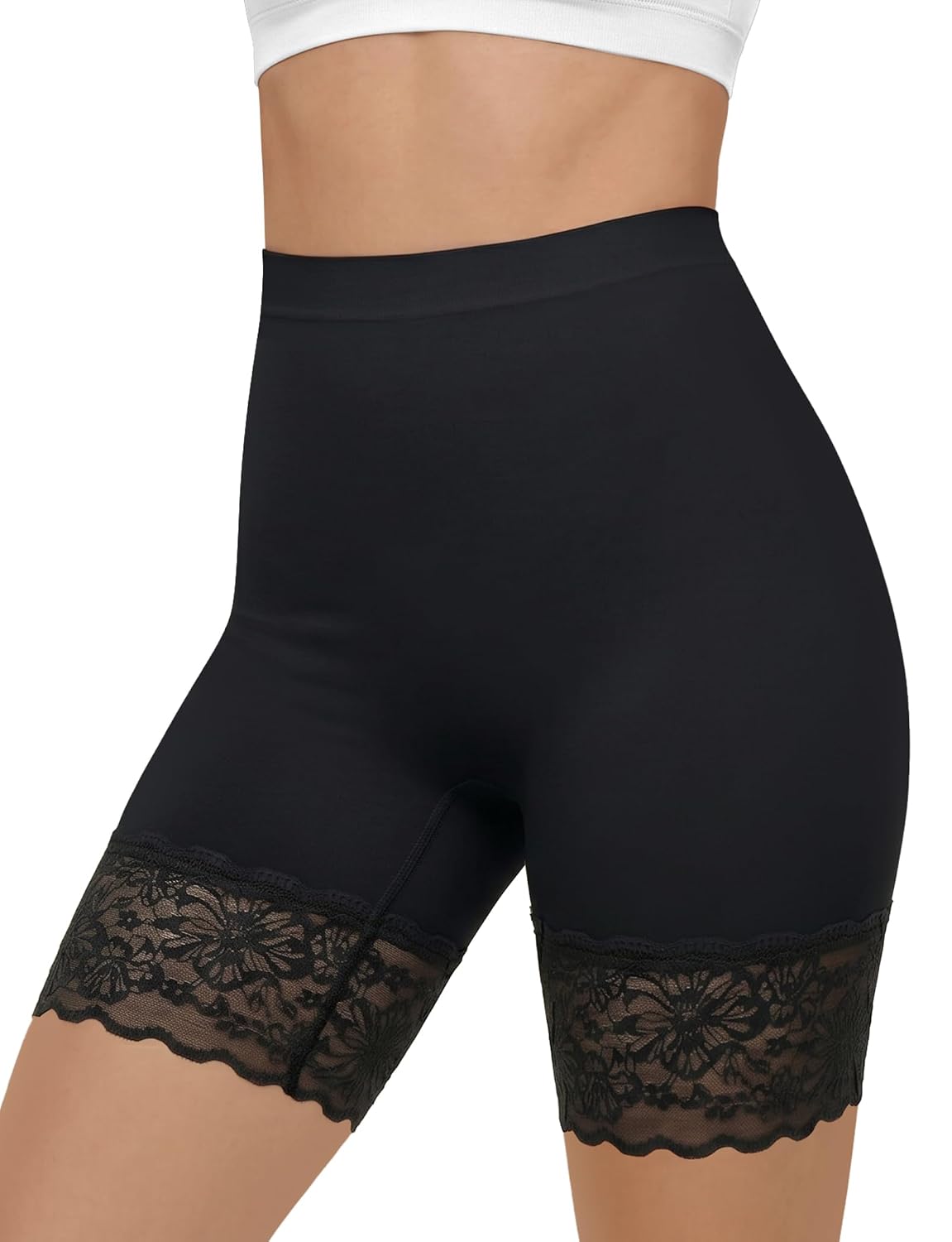 ZENUTA Seamless Lace Hem Slip Shorts