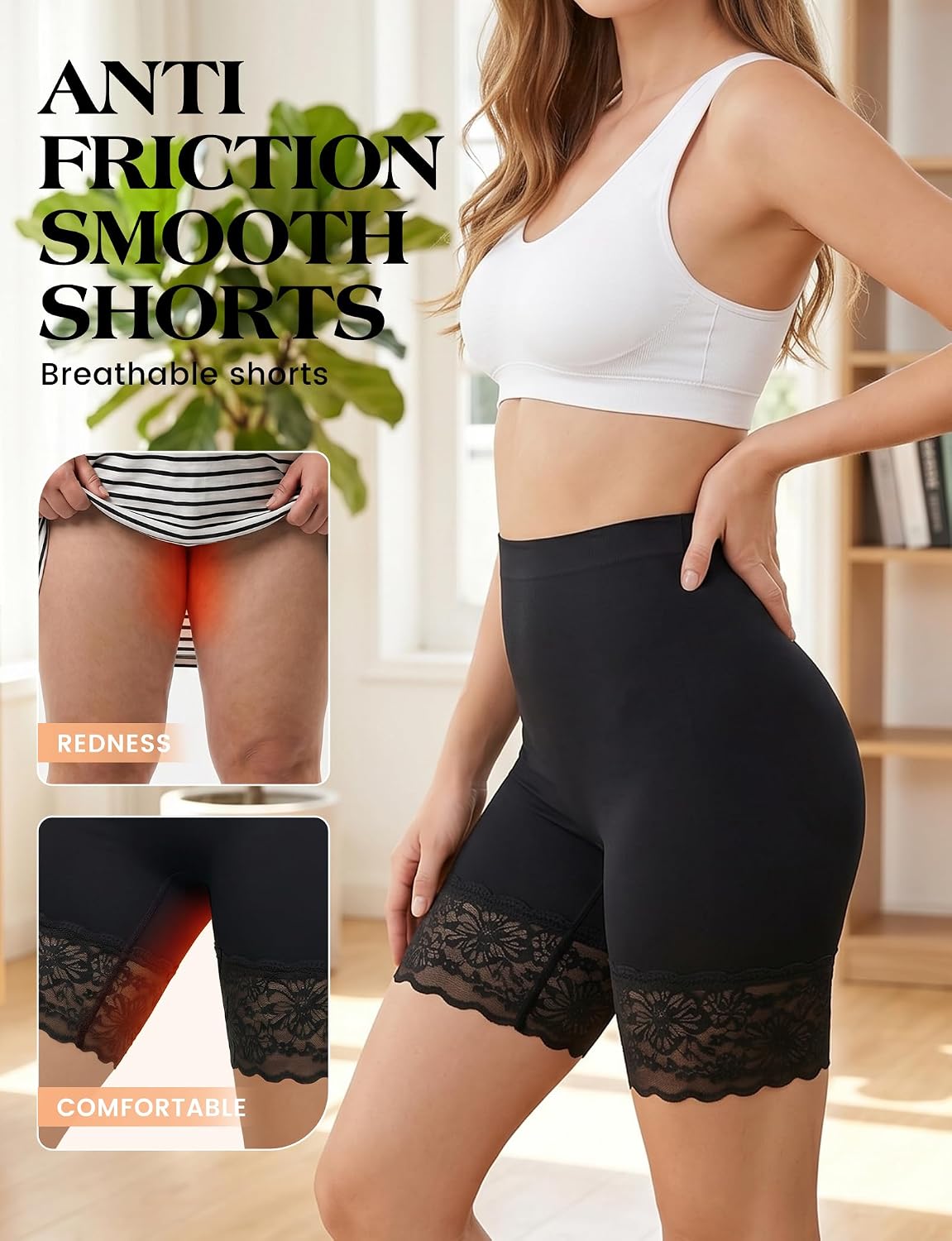 ZENUTA Seamless Lace Hem Slip Shorts — image 5