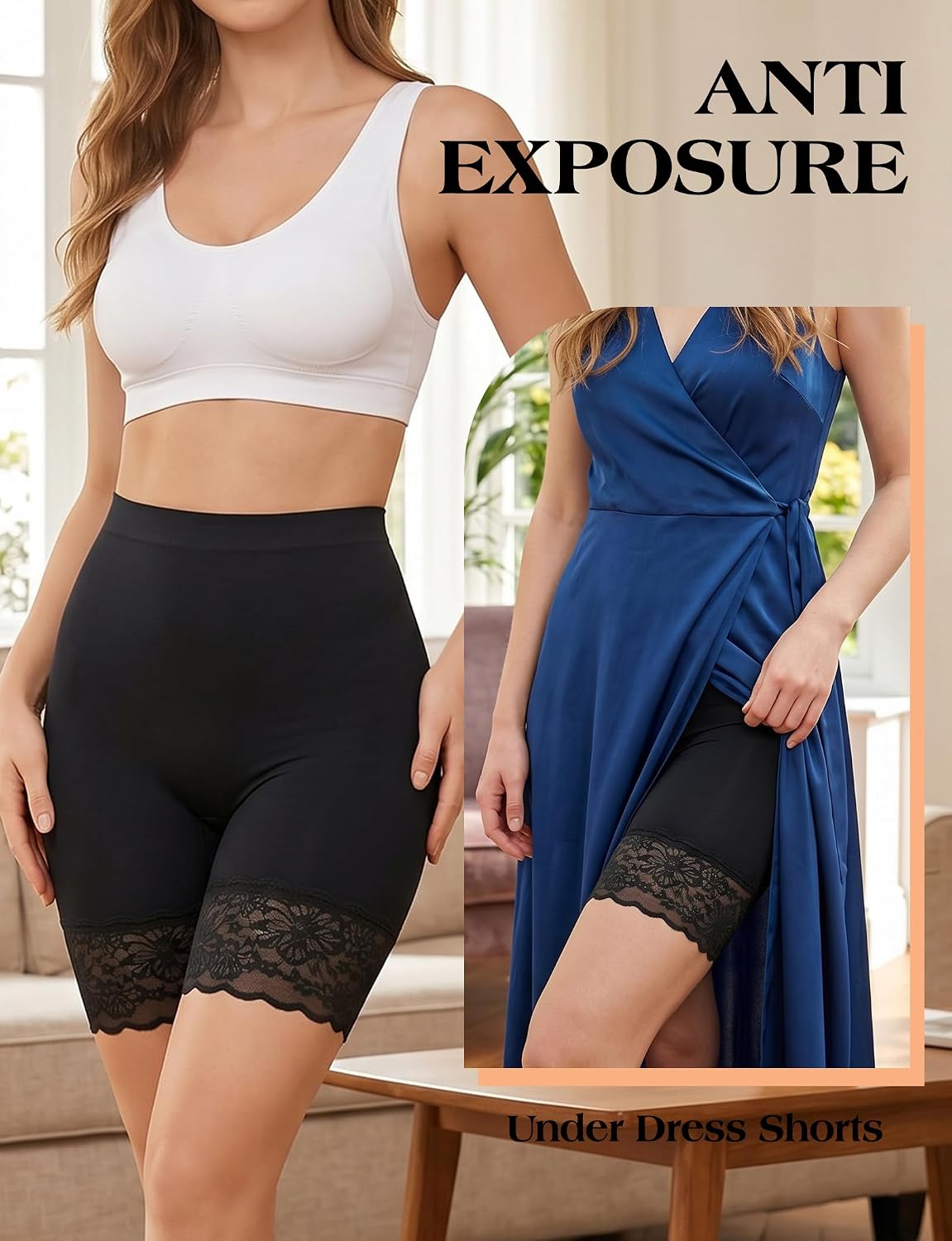 ZENUTA Seamless Lace Hem Slip Shorts — image 6