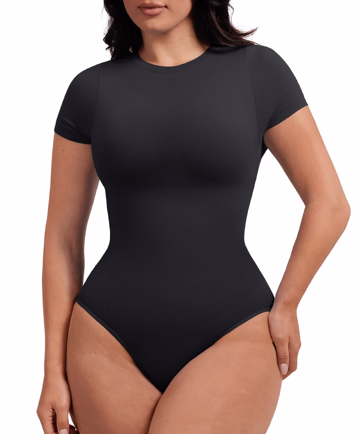 FeelinGirl Tummy Control Short Sleeve Shapewear Bodysuit
