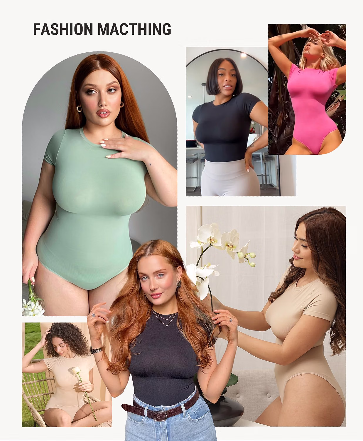 FeelinGirl Tummy Control Short Sleeve Shapewear Bodysuit — image 2