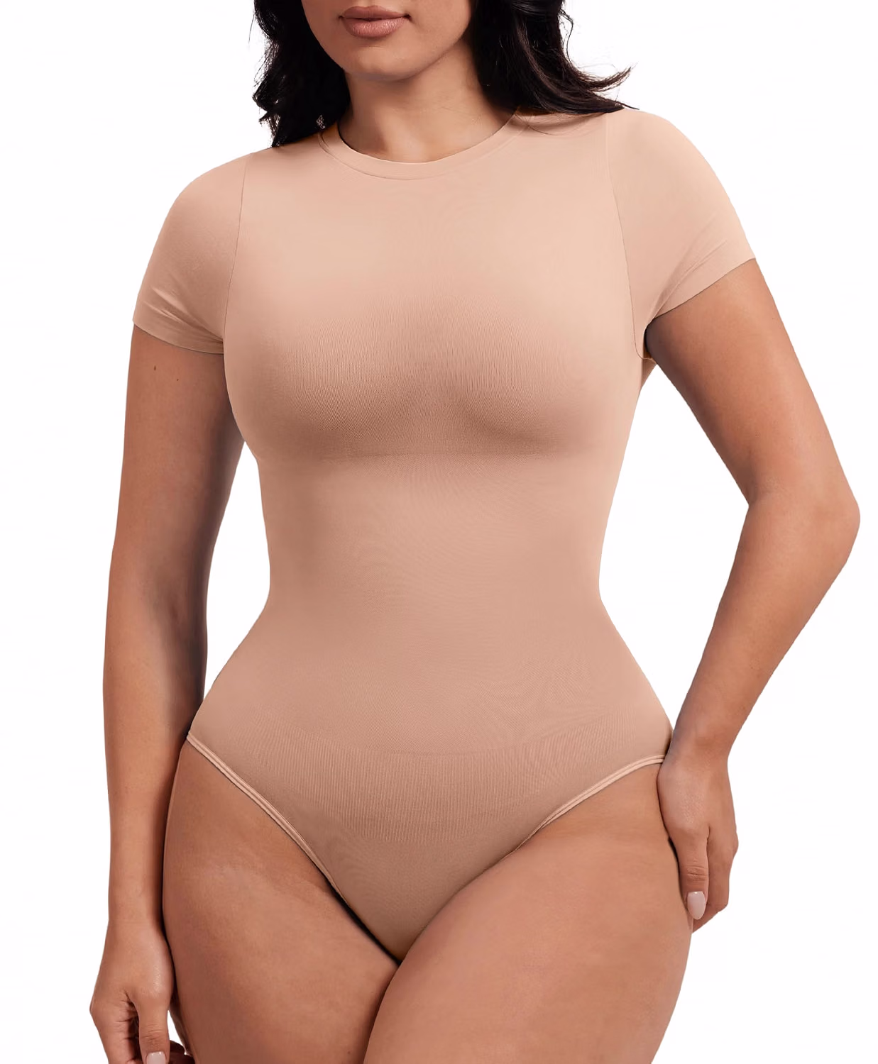 FeelinGirl Tummy Control Short Sleeve Shapewear Bodysuit — image 11