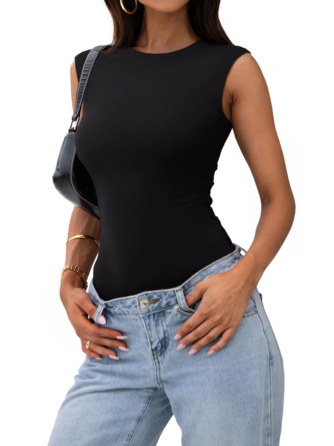PINKMSTYLE Sleeveless Crew Neck Bodysuit — image 3
