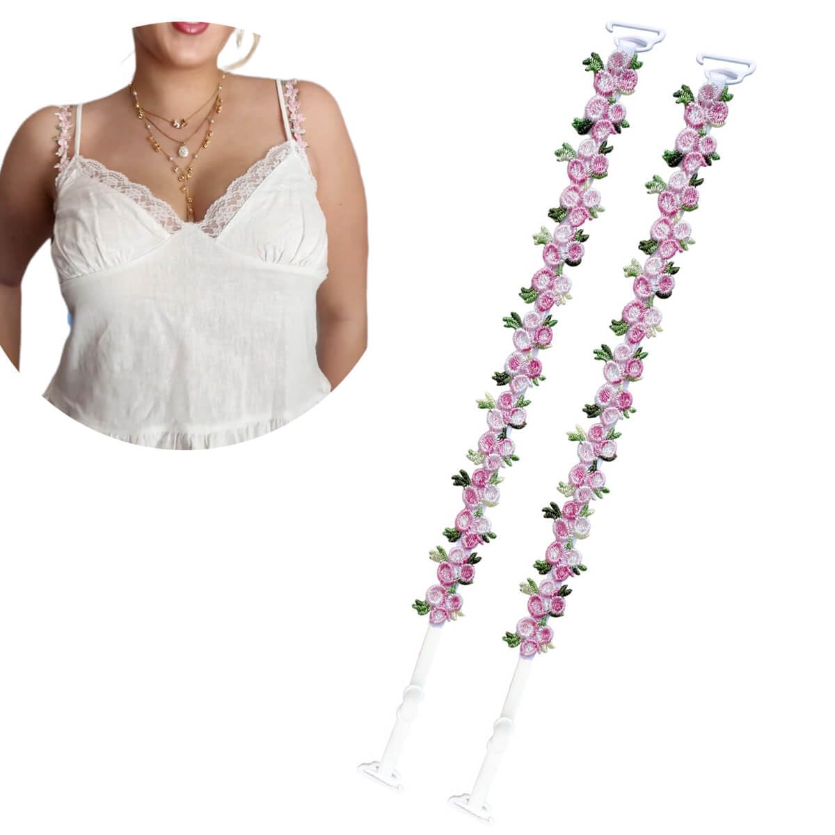 Moly Story Removable Floral Bra Straps