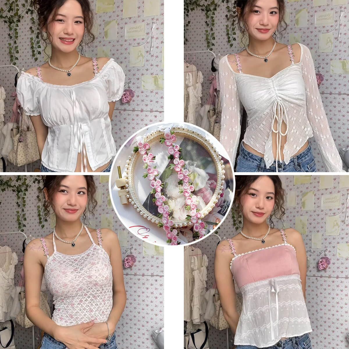 Moly Story Removable Floral Bra Straps — image 2