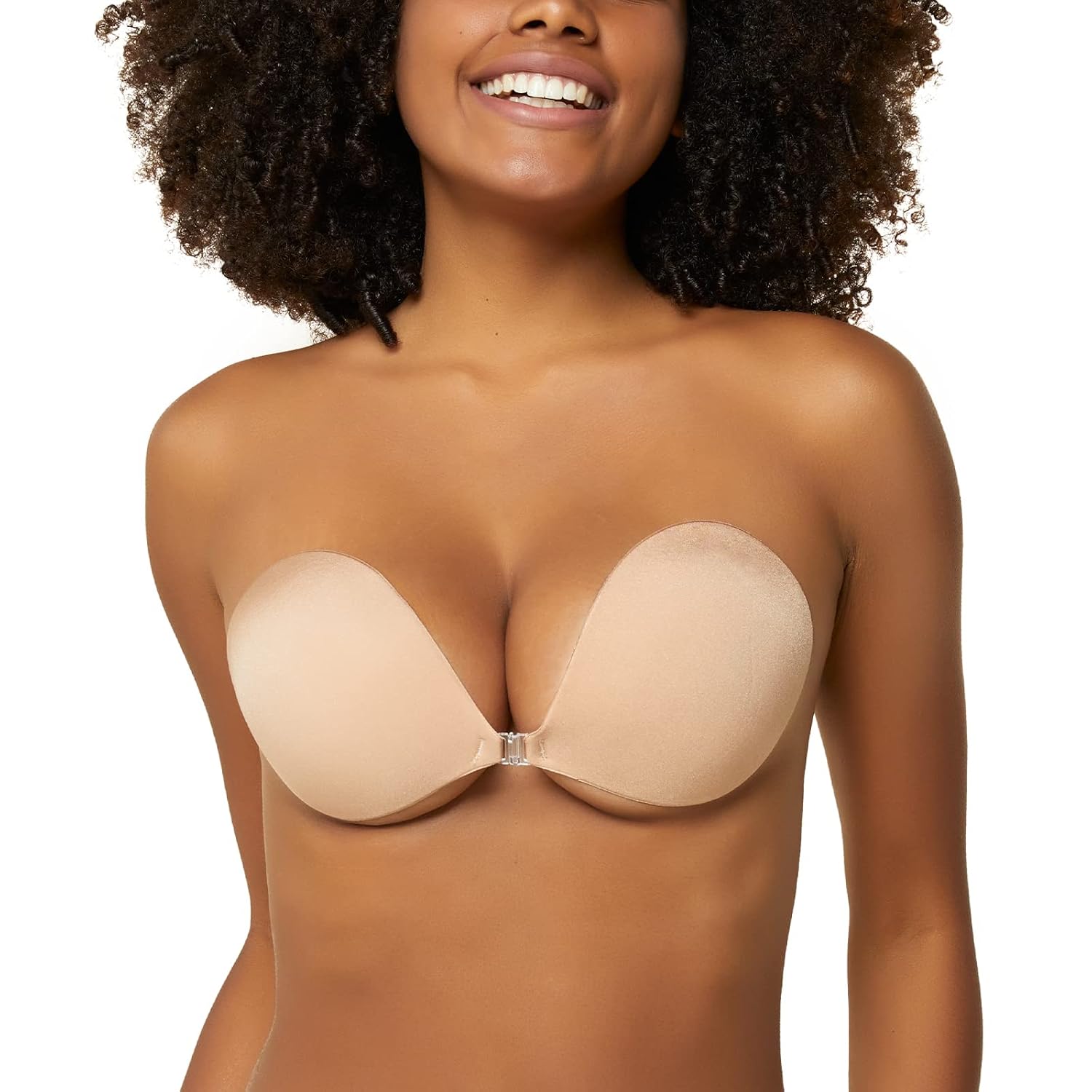 Niidor Women's Invisible Backless Sticky Bra Nude