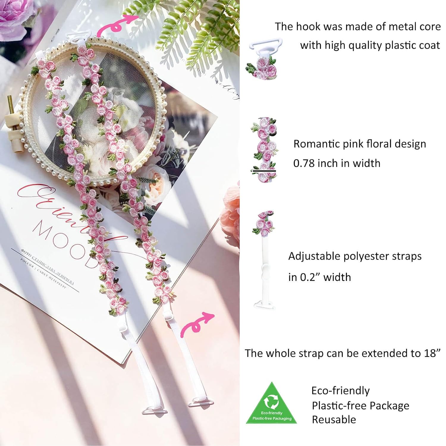 Moly Story Decorative Flower Lace Bra Straps — image 7