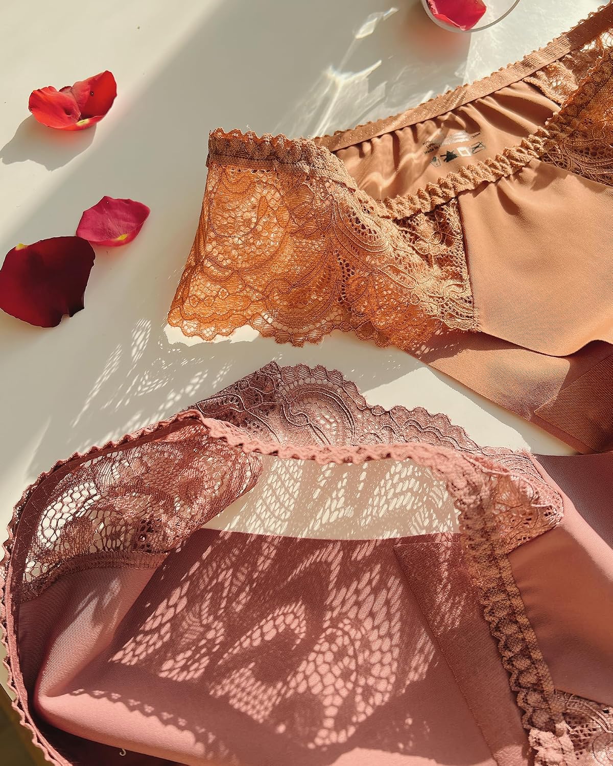 ROSYCORAL Lace Seamless Cheeky Panties 5-Pack — image 6